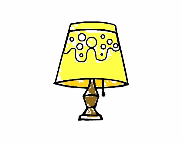 Desenho Lâmpada de sala de estar pintado por luzinda