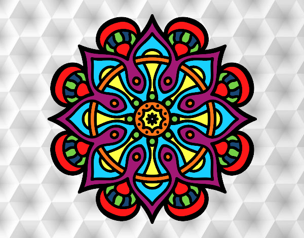 Desenho Mandala mundo árabe pintado por Sil