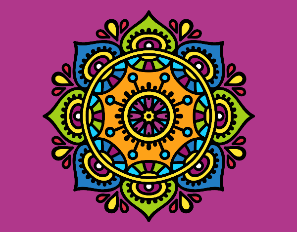 Desenho Mandala para relaxar pintado por Brud