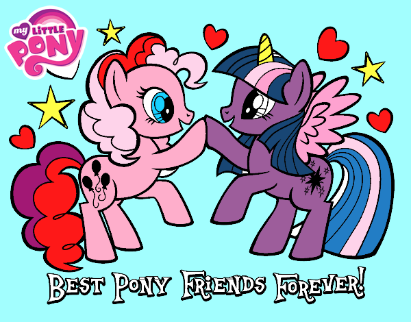 Desenho  Pony Melhores amigos para sempre pintado por Giovannamg