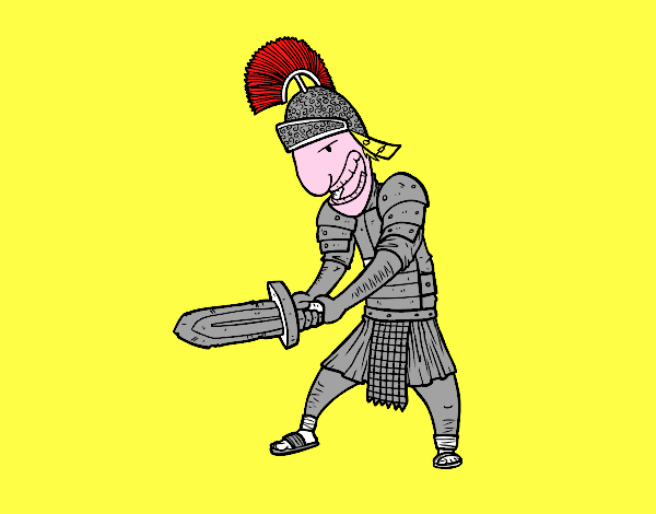 Soldado romano com espada