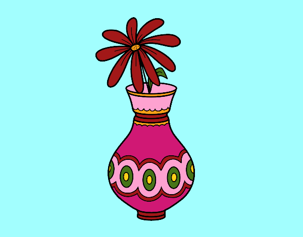 Desenho Uma flor em um vaso pintado por CRIADO