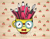 Desenho Copo animado com lápis pintado por bruninhaol