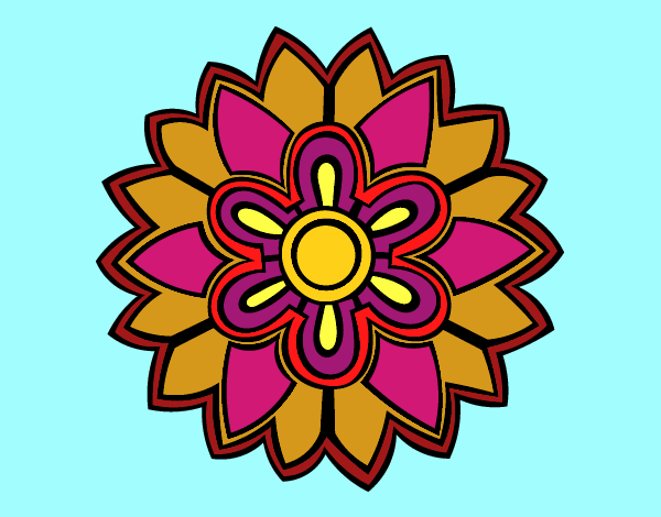 Desenho Mandala em forma flor weiss pintado por CRIADO