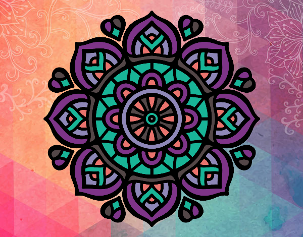 Desenho Mandala para a concentração mental pintado por Lari_583