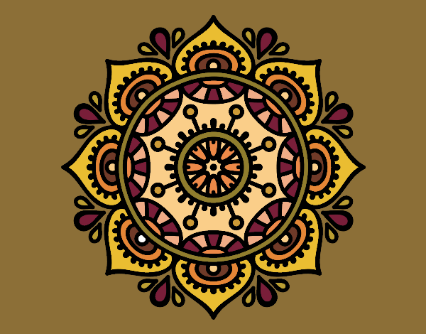 Desenho Mandala para relaxar pintado por biiamaia