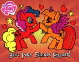 Desenho  Pony Melhores amigos para sempre pintado por japali
