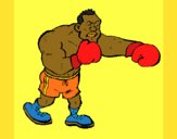 Desenho Boxeador pintado por jabuti