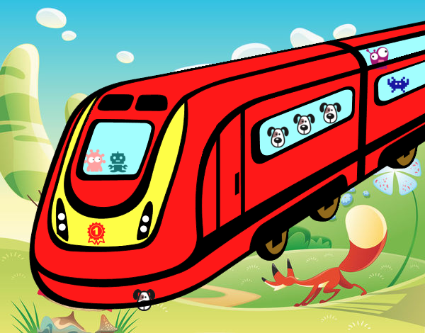 Desenho Comboio de alta velocidade pintado por Giovannamg