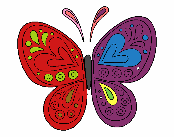 Desenho Mandala borboleta pintado por ALVARO