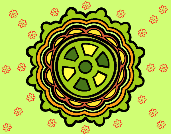 Desenho Mandala em forma de leme pintado por IMONTEIRO
