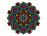 Desenho Mandala para a concentração mental pintado por alita