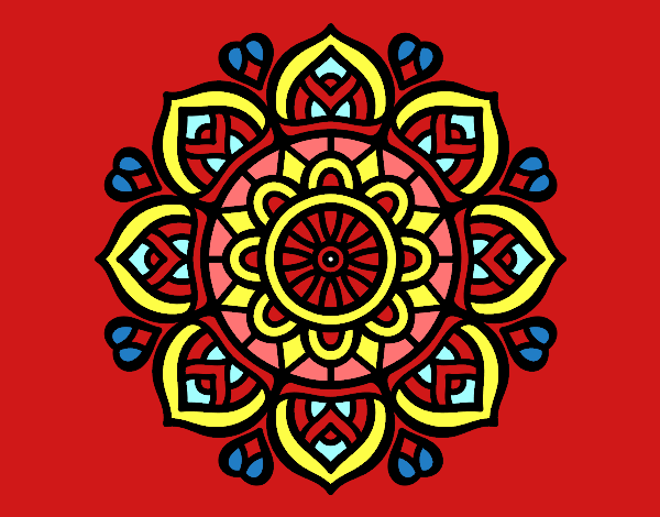 Desenho Mandala para a concentração mental pintado por IsabelDiva