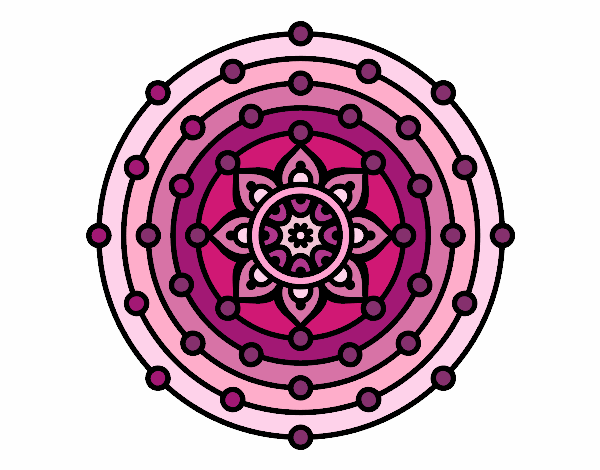 Desenho Mandala sistema solar pintado por ALVARO