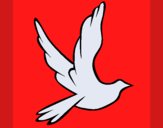 Desenho Pomba da paz a voar pintado por jabuti