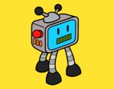 Desenho Robot TV pintado por jabuti