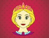 Desenho Rosto de princesa pintado por ELIE