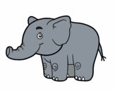Desenho Um pequeno elefante pintado por Jeremias