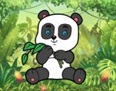 Desenho Um urso panda pintado por ImShampoo