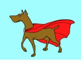 Desenho Cão super-herói pintado por caiocesar