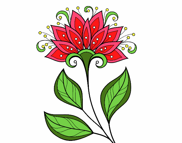 Desenho Flor decorativa pintado por Jeremias