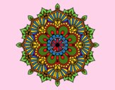 Desenho Mandala flash floral pintado por orandi