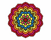 Desenho Mandala pétalas de flores pintado por orandi