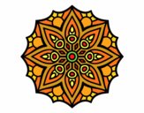 Desenho Mandala simetria simples pintado por orandi