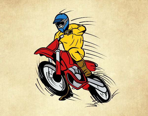 Desenho Motocross pintado por Craudia