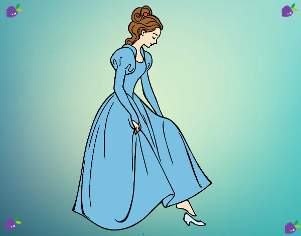 Desenho Princesa e sapato pintado por ELIE