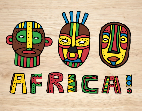 Desenho Tribos da África pintado por Craudia