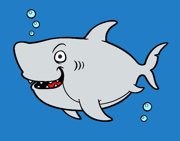 Desenho Tubarão-baleia pintado por Valeriah