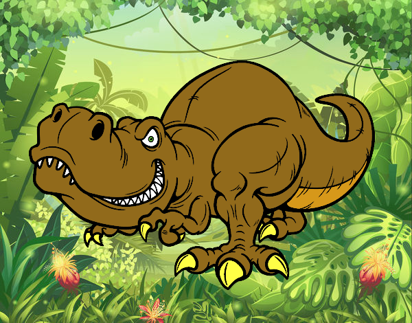 Desenho Tyrannosaurus Rex pintado por Valeriah
