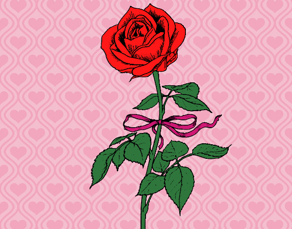 Desenho Uma rosa pintado por Mileny