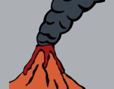Desenho Vulcão pintado por ceciliaz