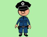 Desenho Agente de polícia pintado por Valeriah