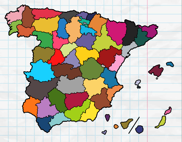 Desenho As províncias de Espanha pintado por Craudia