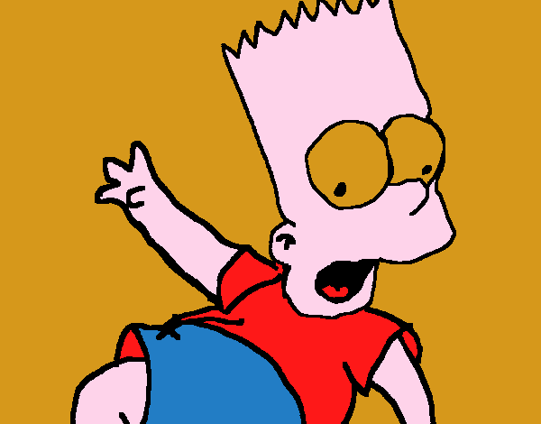 Desenho de Bart pintado e colorido por Usuário não registrado o