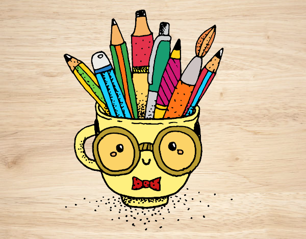 Desenho Copo animado com lápis pintado por Craudia