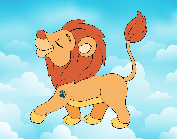 Desenho Filhote do leão pintado por alya