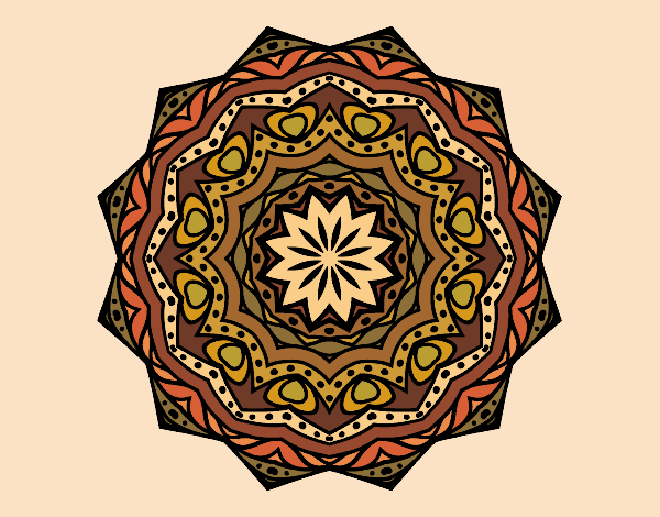 Desenho Mandala com estrato  pintado por biiamaia