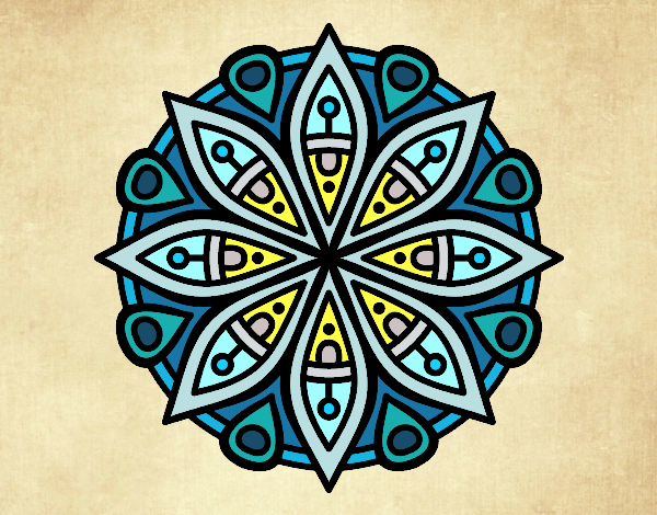 Desenho Mandala para a concentração pintado por dillonvaz