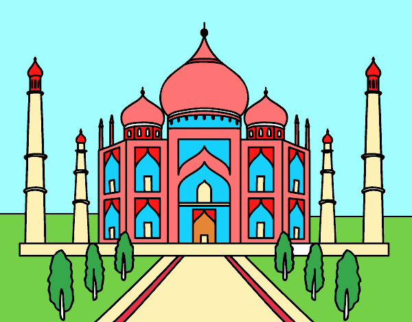 Desenho O Taj Mahal pintado por luzinda