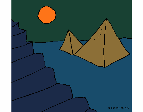 Desenho Pirâmides pintado por dillonvaz