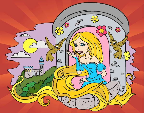 Desenho Princesa Rapunzel pintado por Craudia