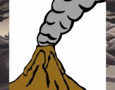 Desenho Vulcão pintado por Gbriel
