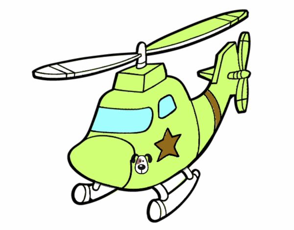 Helicoptero com uma estrela