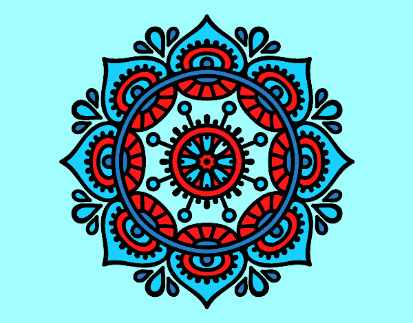 Desenho Mandala para relaxar pintado por luzinda