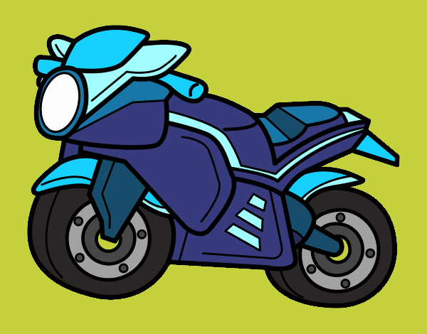 Desenho Moto esportiva pintado por alya
