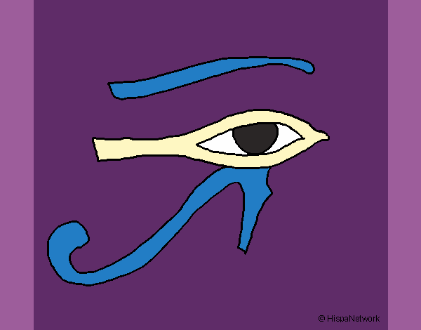 Desenho Olho de hórus pintado por alya